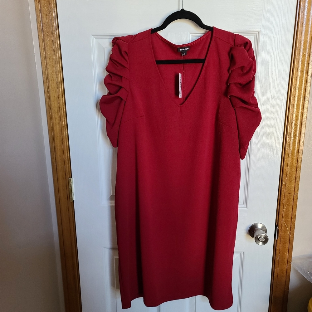Torrid Size 2 Deep Red Mini Dress